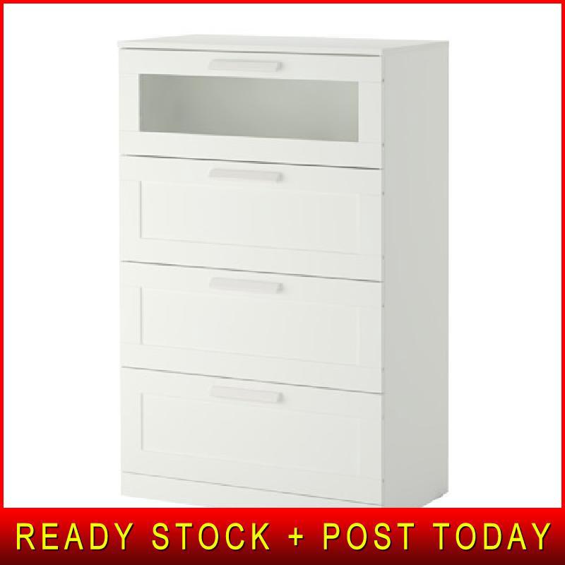Frosted Glass 78x124 Cm Ikea Brimnes Chest Of 4 Drawers White