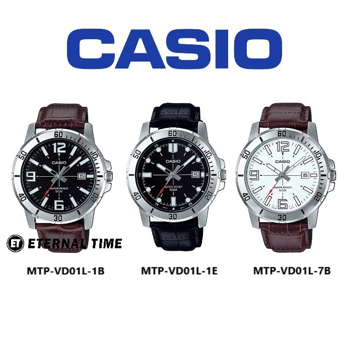 Casio Analog Mtp V005d 1b Jam Tangan Pria Silver Black 