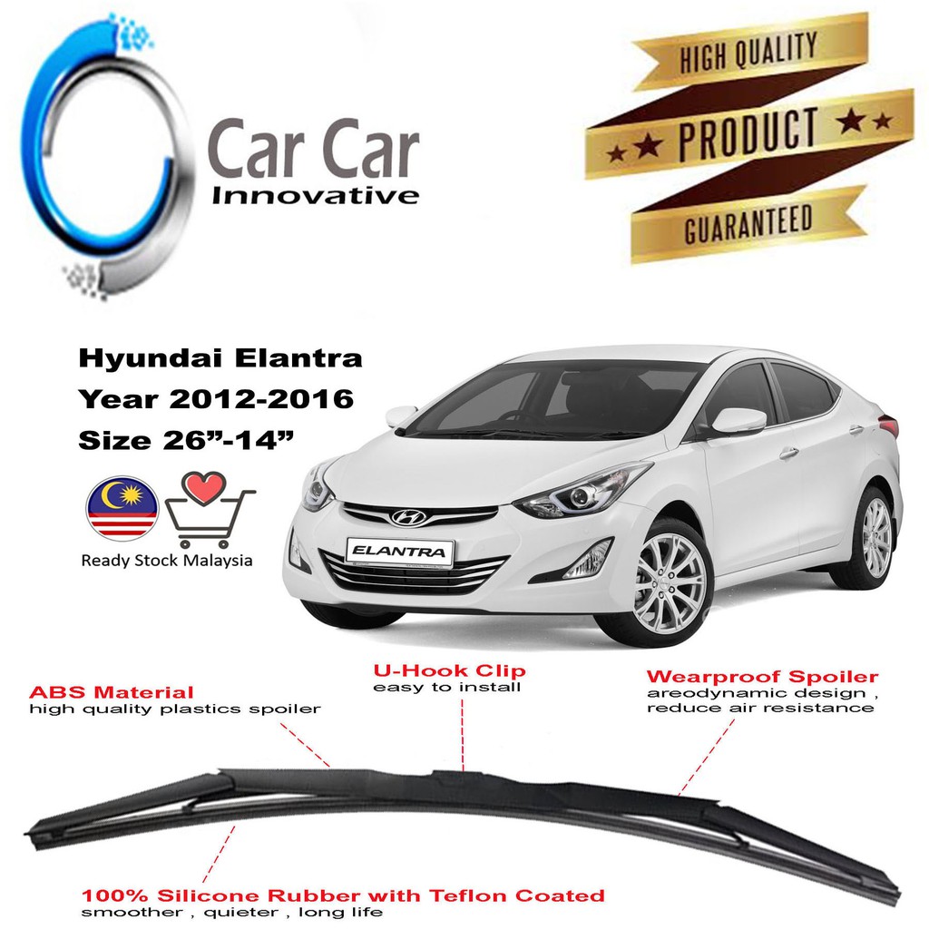 Hyundai Elantra 20122016 Wiper Silicone Car Wiper Blades, Car