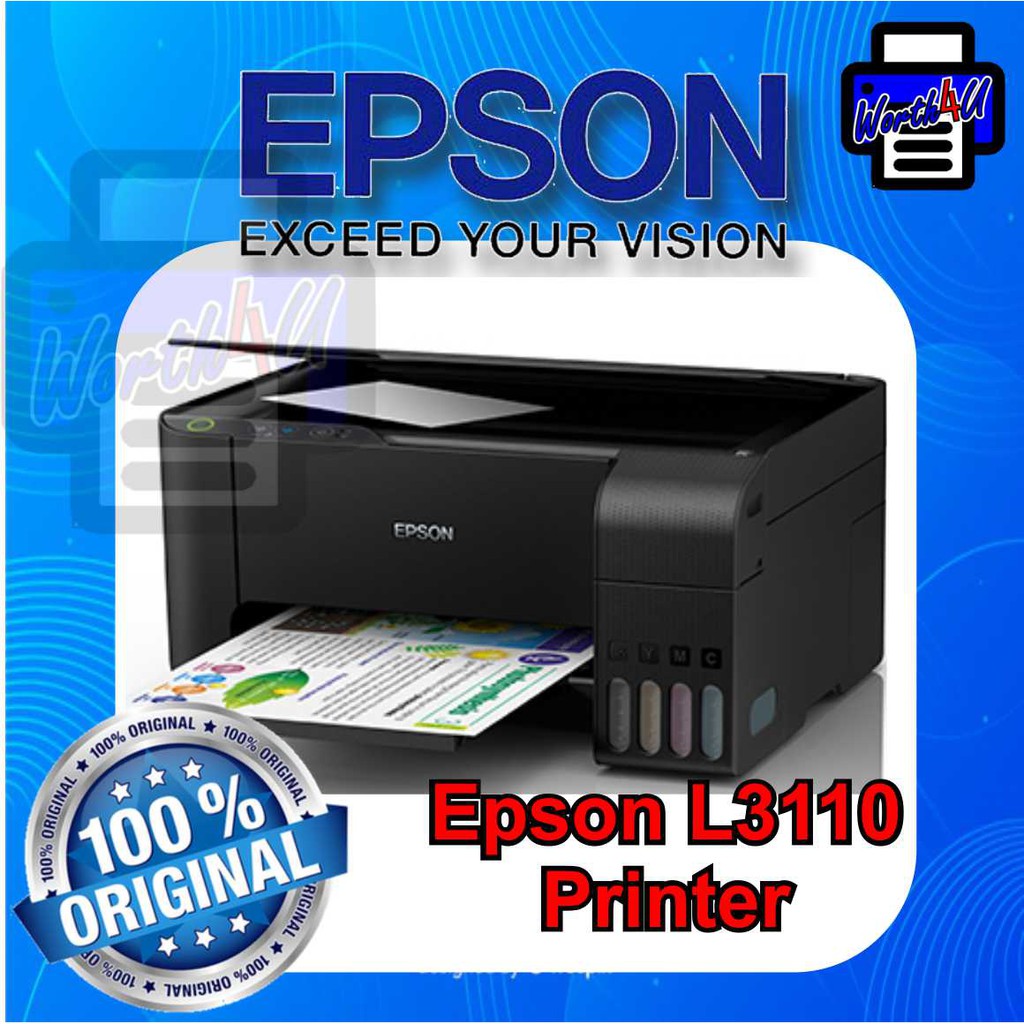 Epson EcoTank L3110 All in One AiO Ink Tank Printer Print Scan Copy ...