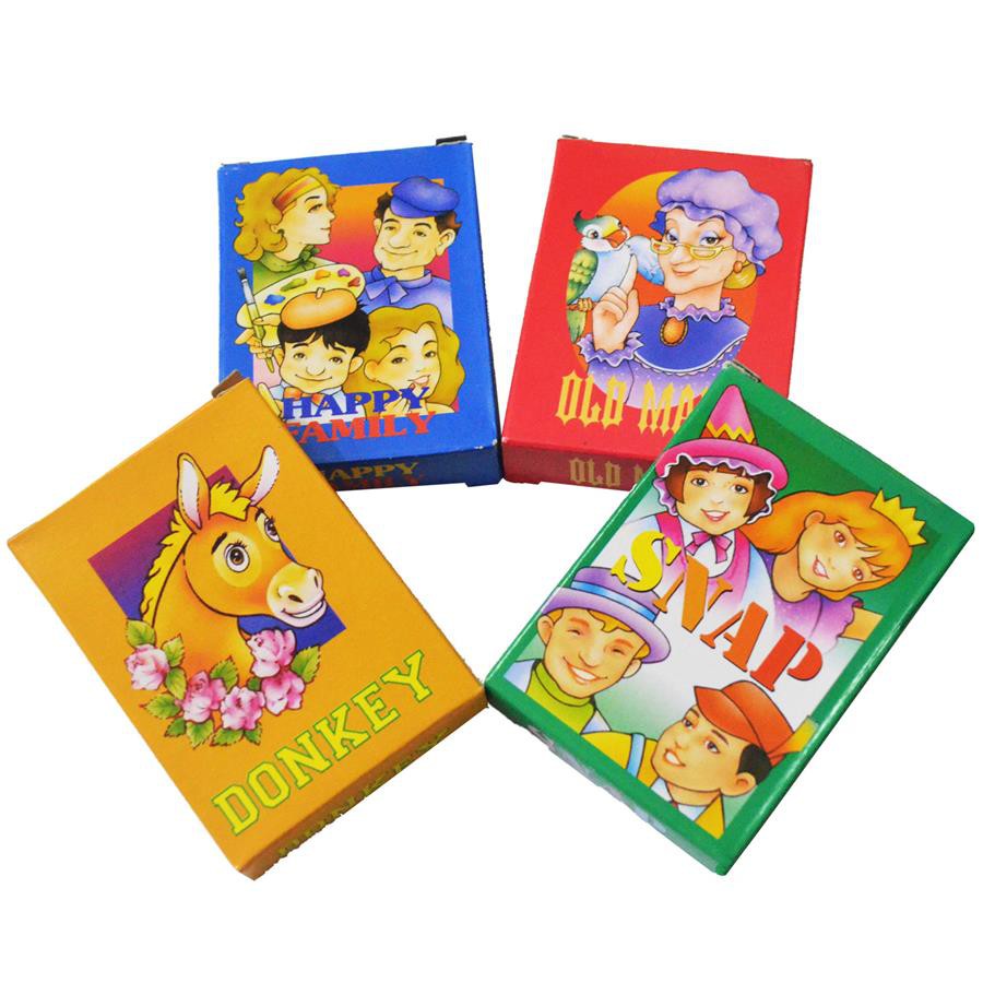 Kids Games Playing Snap Donkey Family Fun 4 x Children's Playing Cards 