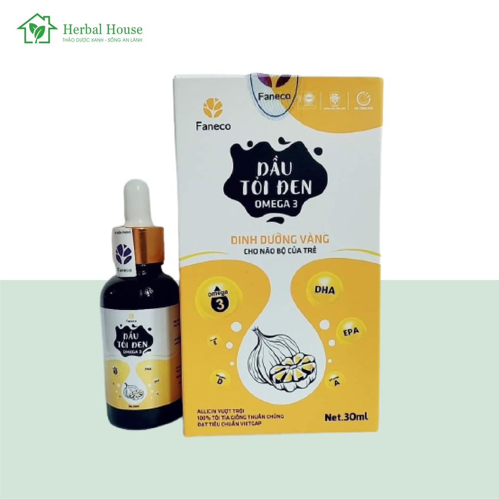 Genuine Omega 3 Faneco Black Garlic Oil Herbal house Helps Increase The