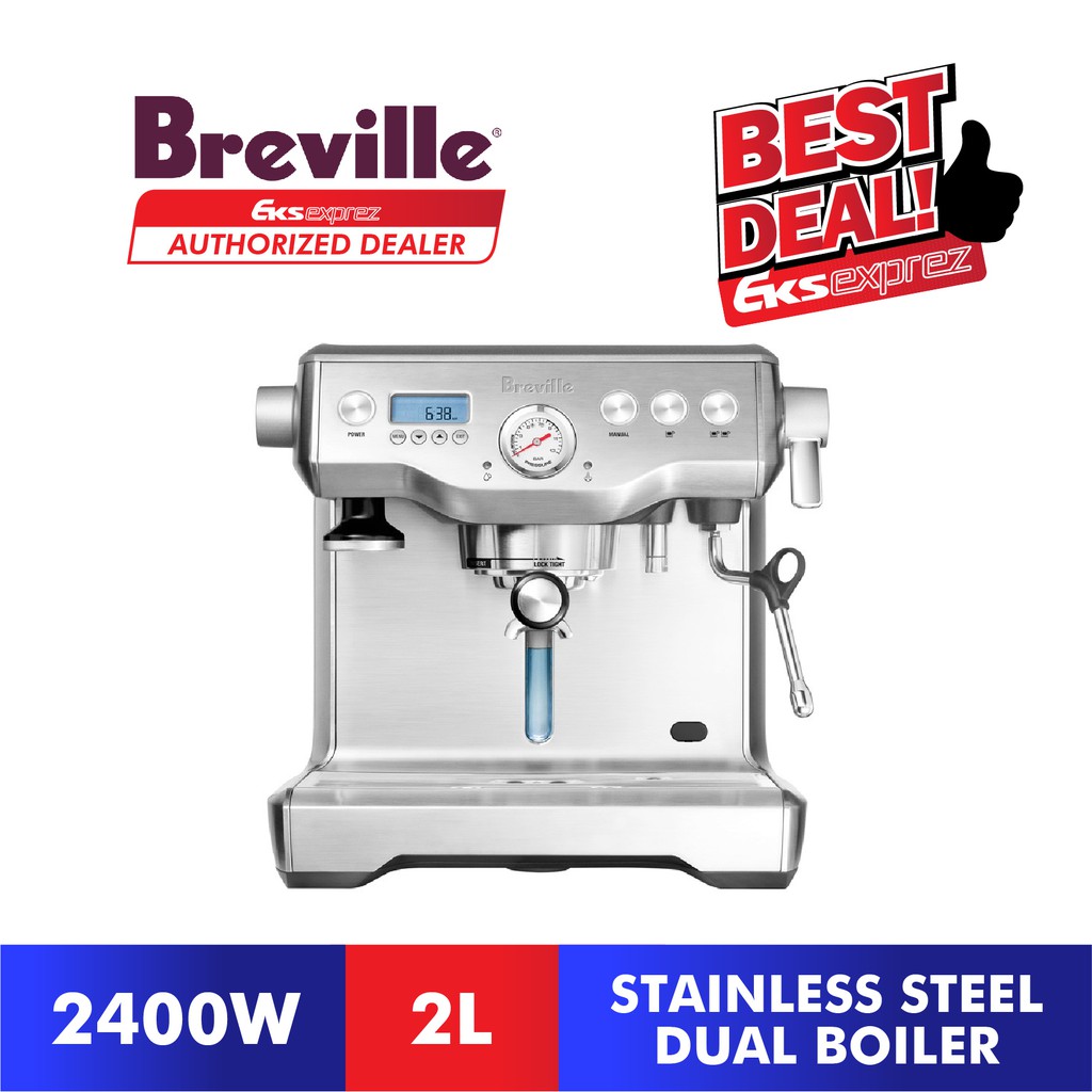 [-RM200] Breville The Dual Boiler Espresso Machine BES920 + Smart Coffee Grinder BCG820