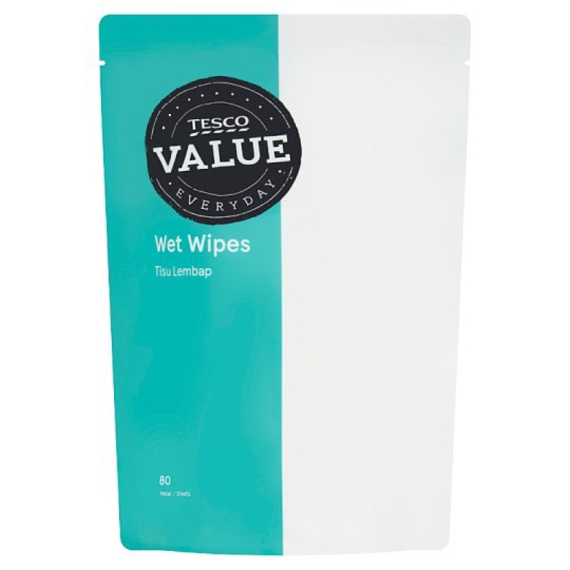 Tesco Everyday Value Wet Wipes 80 Sheets 249g Shopee Malaysia