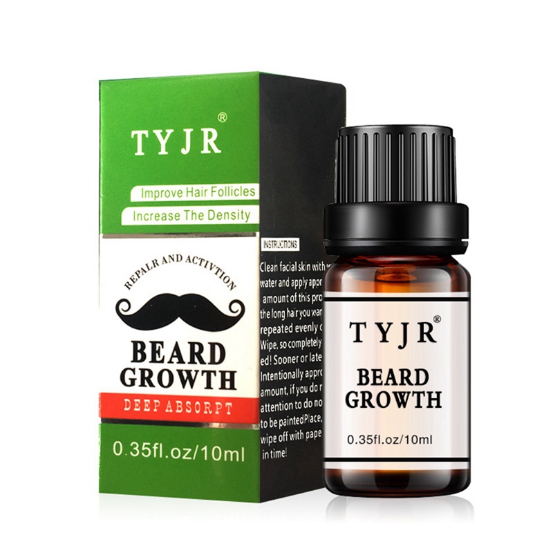 Men Beard Mustache Pilatory Fast Growth Oil Nourish Hair Loss