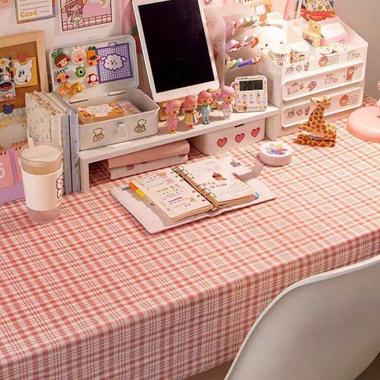 Hot Sale Net Red Ins Girl Heart Desk Cloth Pendant Background Cloth Nordic Check Table Cloth Fabric Floor Spread Clo