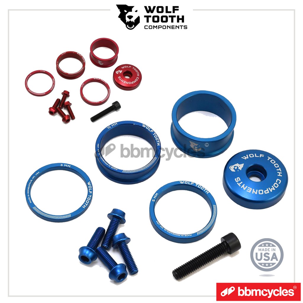 WOLF TOOTH Anodized Bling Kit Headset Spacer BlingKit 3, 5, 10, 15mm Top  cap Made In USA | Shopee Malaysia