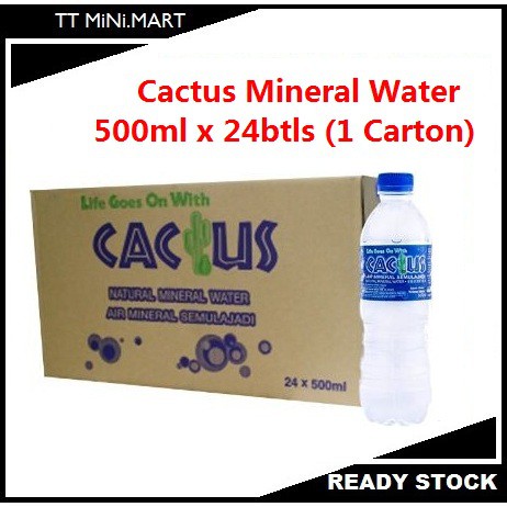 Cactus Mineral Water 500ml x 24btls ( 1 CARTON ) | Shopee Malaysia