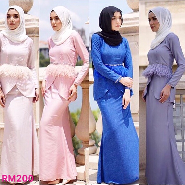 Baju Raya 2017 Kurung Bulu Moden Shopee Malaysia