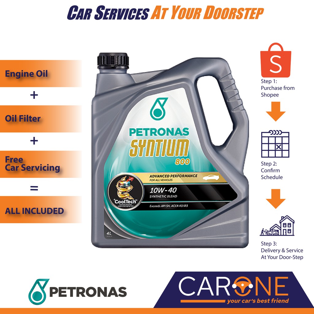 Petronas 10W40 Semi Synthetic Engine Oil + Oil Filter 