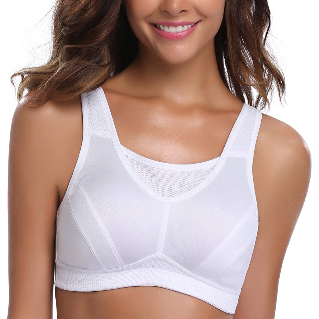 WingsLove Women’s High Impact Comfort Full Support Non Padded Sport Bra