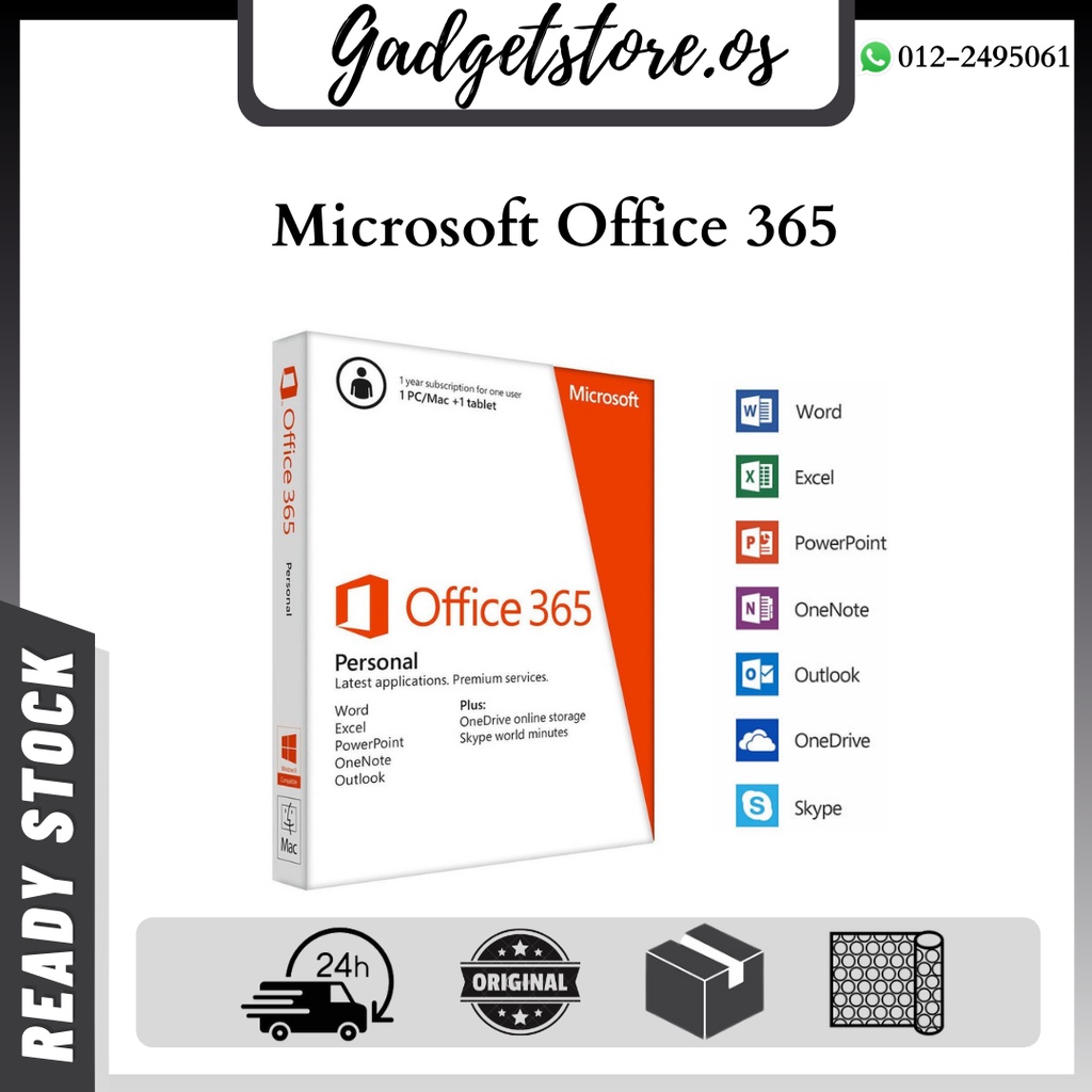 Original Microsoft Office 365 | 1 Year Validity Subscription | Can Use For  Renew License Purpose ?100% Original Product? | Shopee Malaysia