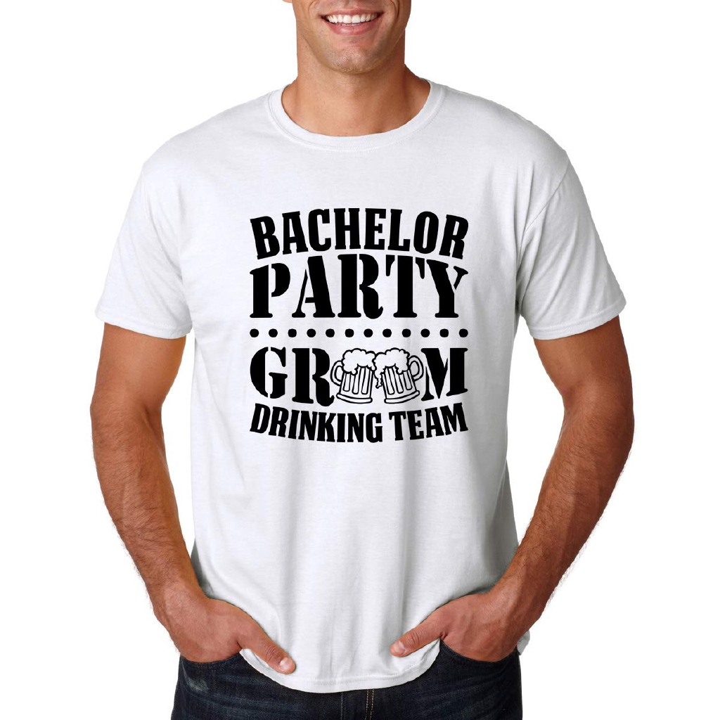 Bachelor Party Groom Drinking Team Funny Novelty Men S Tshirt Shopee Malaysia