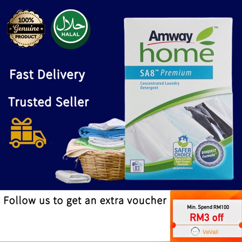 Amway SA8 Premium Concentrated Laundry Detergent 1kg Detergen Serbuk