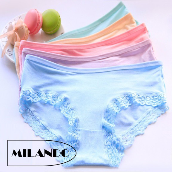 (6 Pieces) MILANDO Ladies Underwear Low Waist Soft Bikini Panties Panty Seluar Dalam Wanita