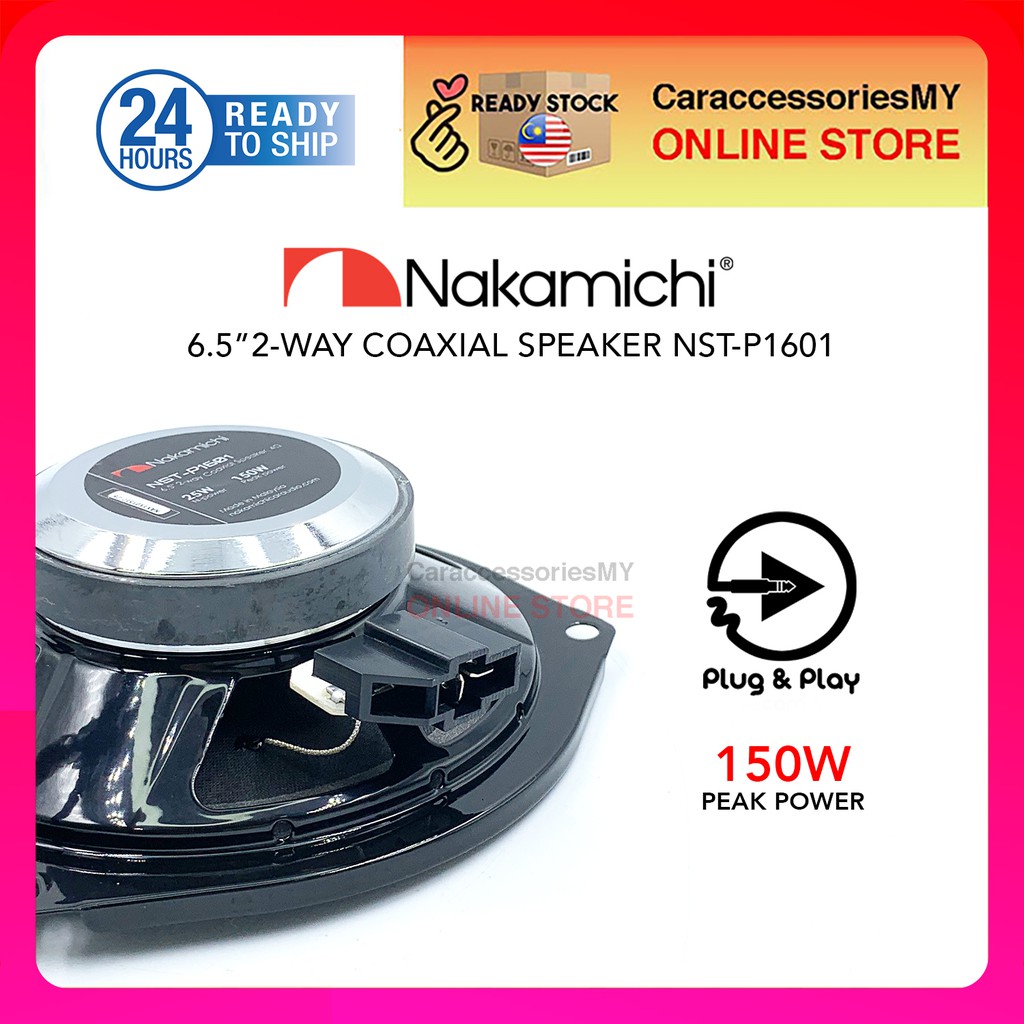 Nakamichi 6.5 inch 2Way Coaxial Speaker Plug and Play for Myvi Viva