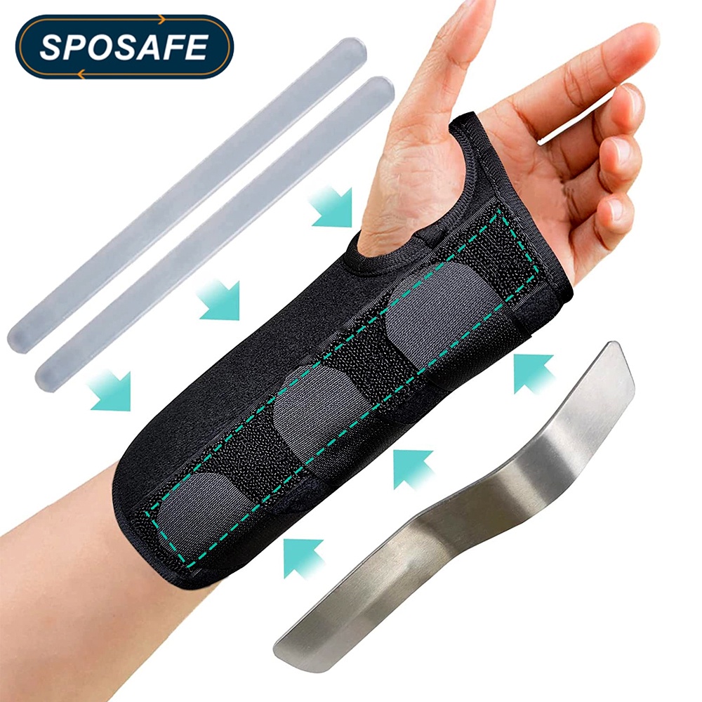 [3 lacing straps+2fixed splints]Adjustable Wrist Support Plate with