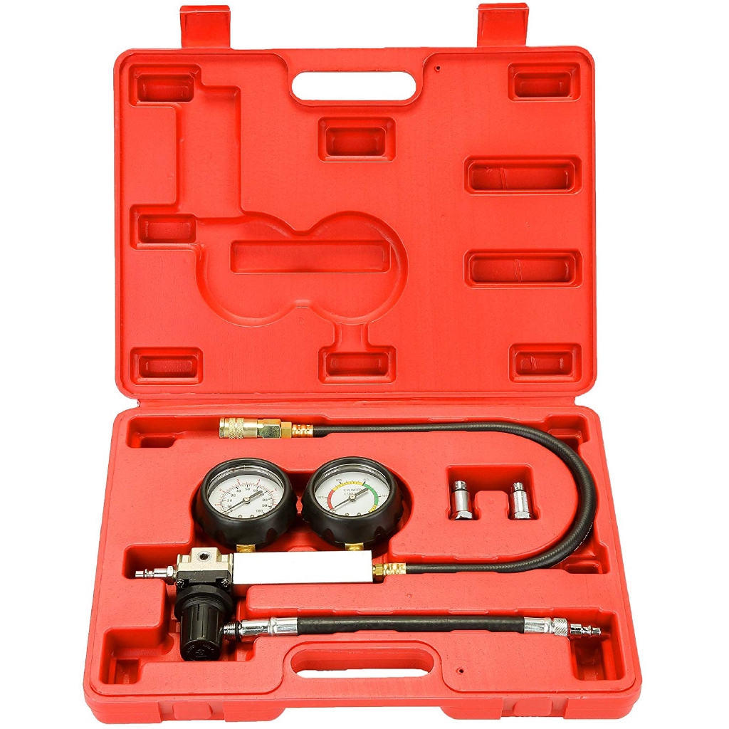 Engine Cylinder Leak down Tester Dual Gauge Diagnostic Kit 12 or 14mm ...