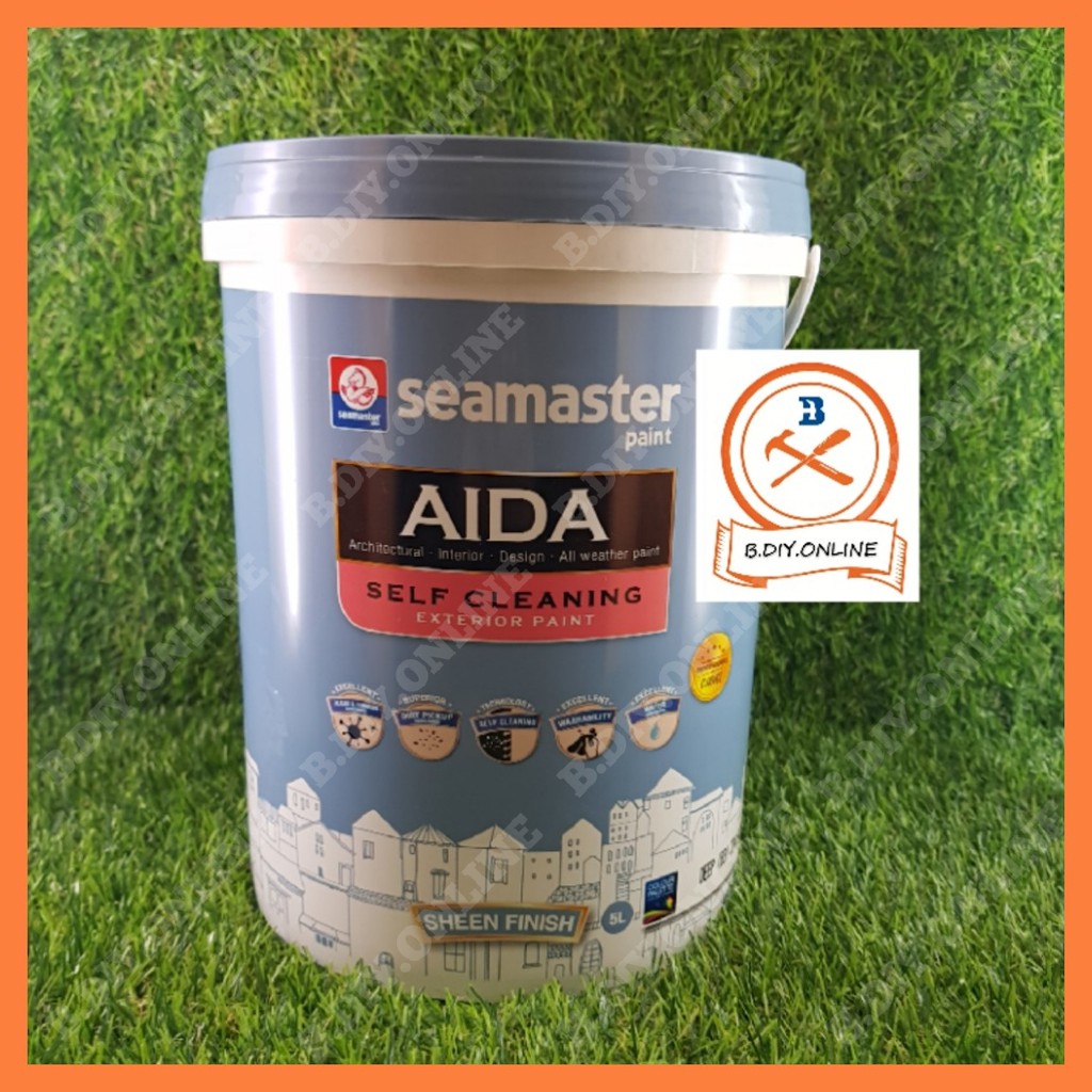 Part 2~# 5 Liter-Seamaster Paint AIDA Self Cleaning for Exterior Wall ...