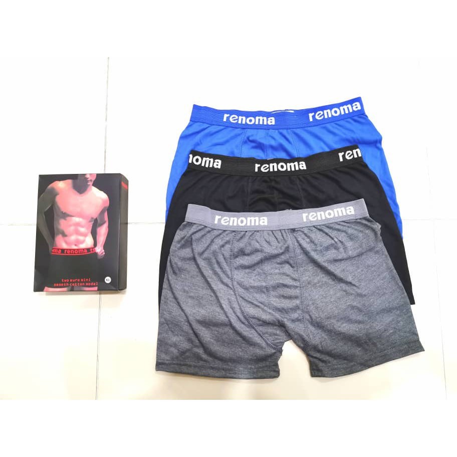 3 HELAI RENOMA / BODY LOVE MEN BOXER DALAM 1 KOTAK -SPENDER -MEN ...