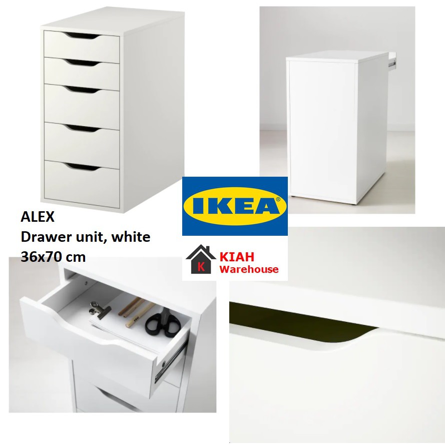 Ikea Alex Drawer Unit White 36x70 Cm Storage Cabinet Table Desk Laci Ikea Shopee Malaysia