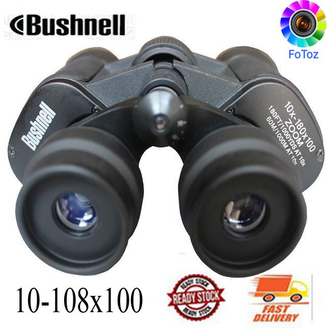 Bushnell Binocular 10x180x100 HD HighPowered Magnification (Black