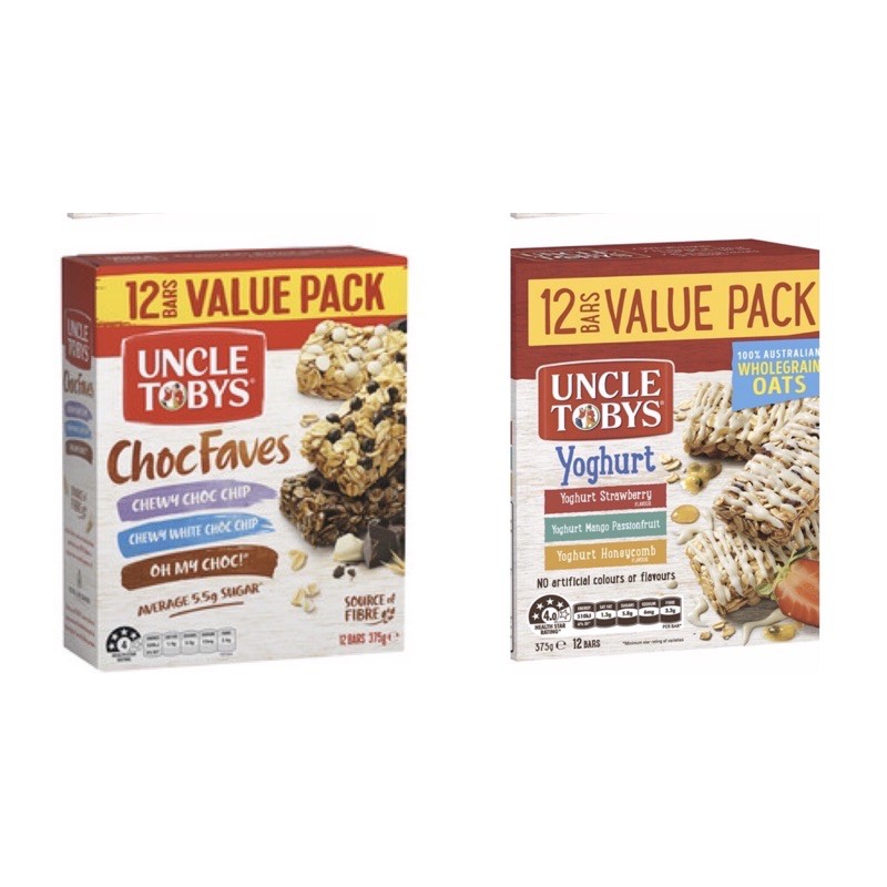 Uncle Tobys Value Pack 12 bars Muesli Bar Chewy/Breakfast bar Shopee Malaysia