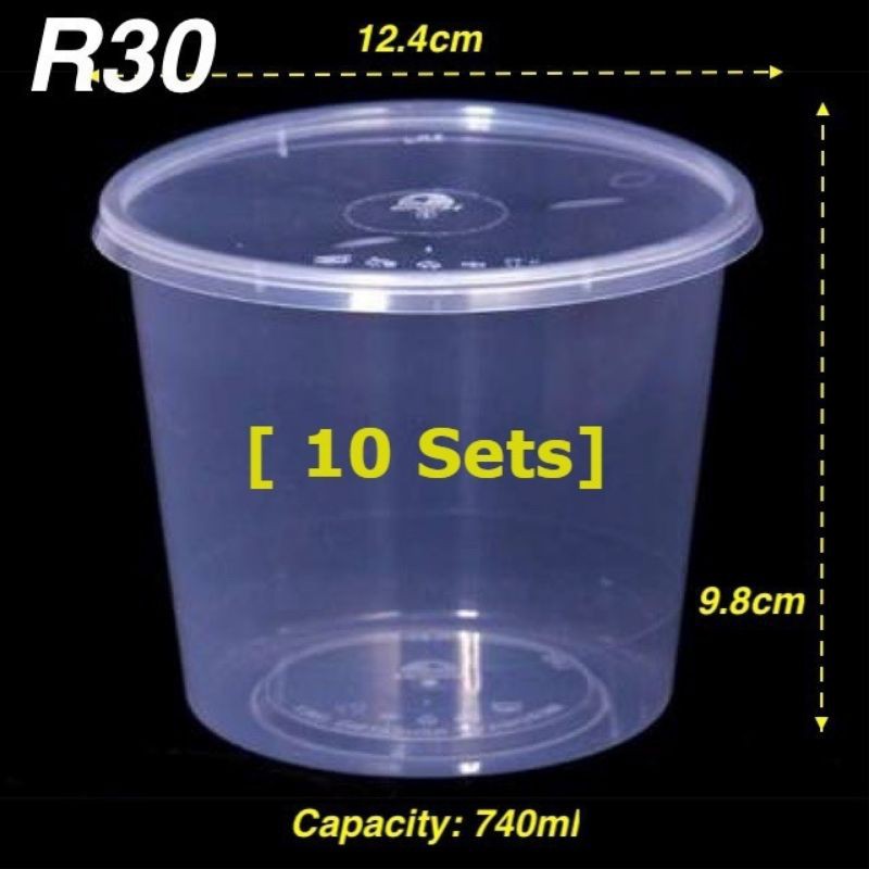 Round Plastic Food Container With Lid / Bekas Plastik Bulat Microwave ...