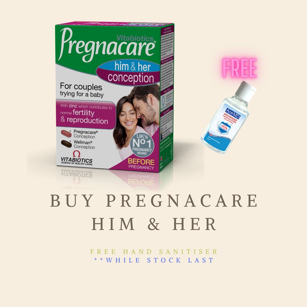 Readystock Vitabiotics Pregnacare Him And Her Conception 60 Tablets Shopee Malaysia