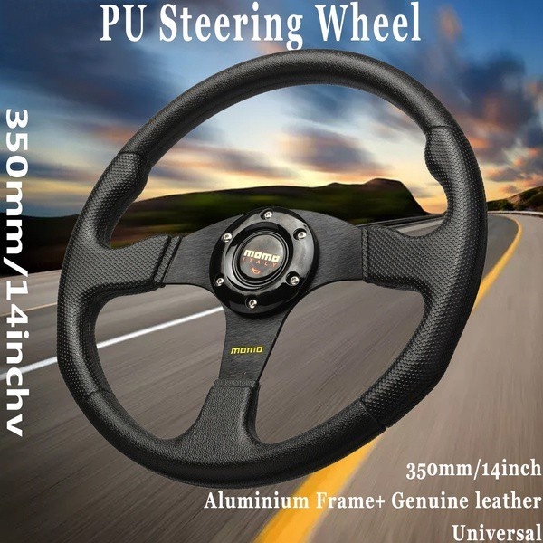 READY STOCK MOMO STEERING CAR WHEEL ( UNIVERSAL ) ( 14'' 5128 ) & ( 13'' 8988 ) INCH