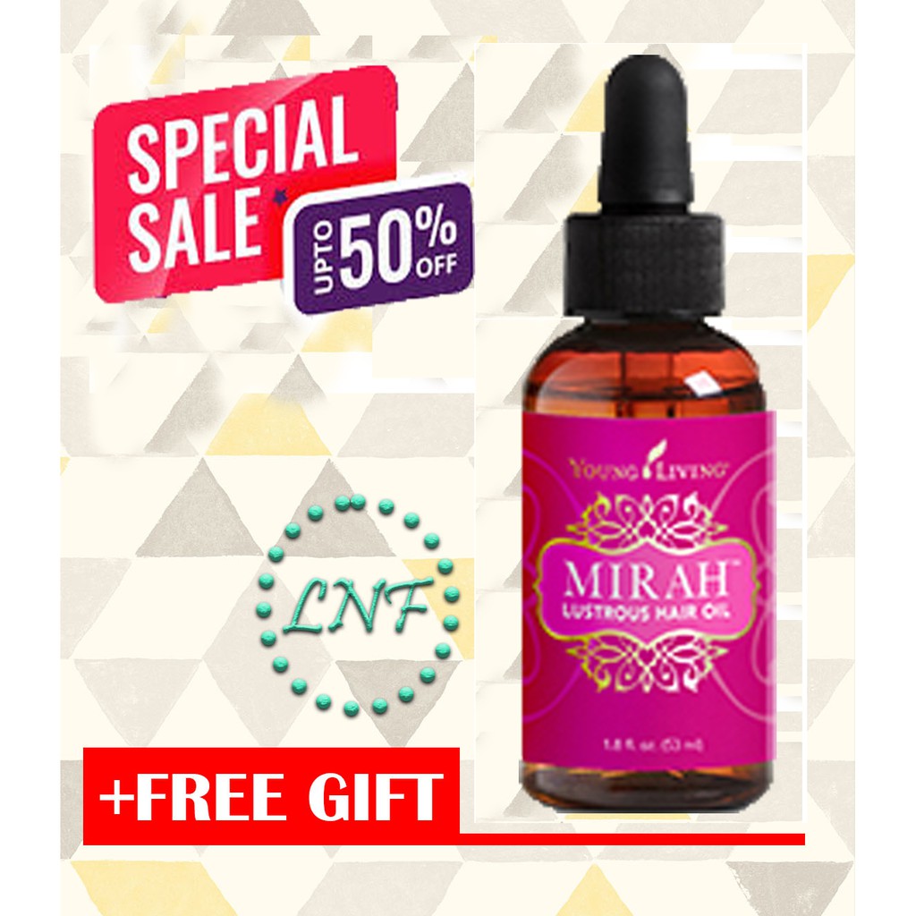 Young Living Mirah Lustrous Hair Oil (53ml) + Free Glass ...