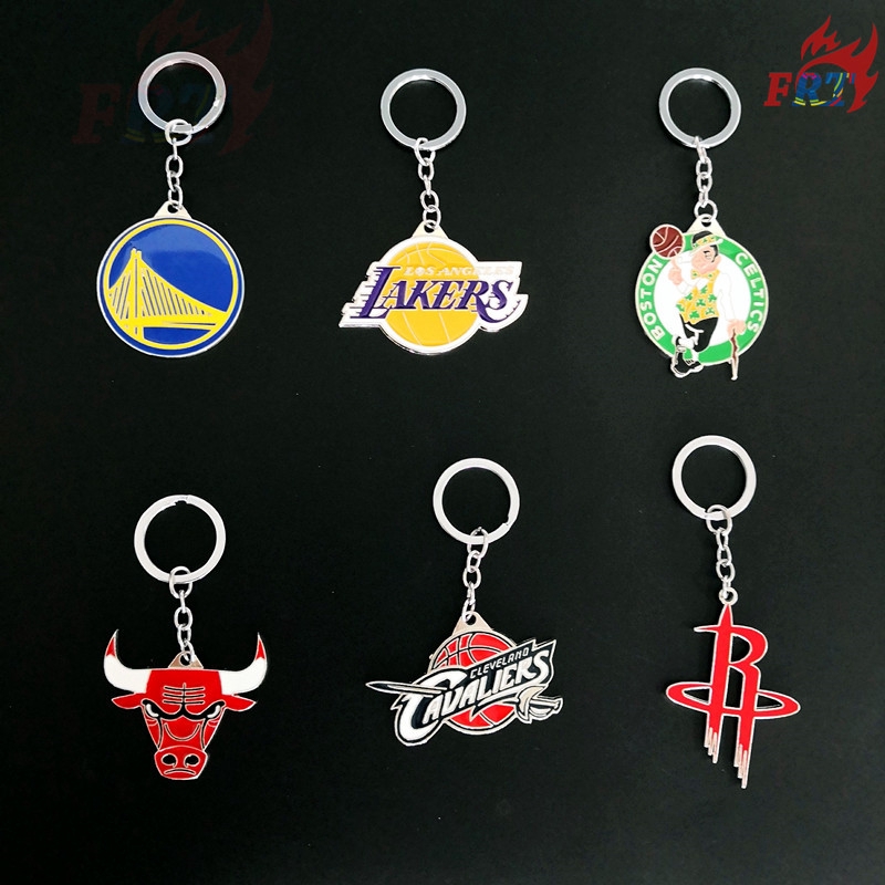 NBA Keychains 1 Pc Basketball Team Logo Metal Pendant Keychain Shopee