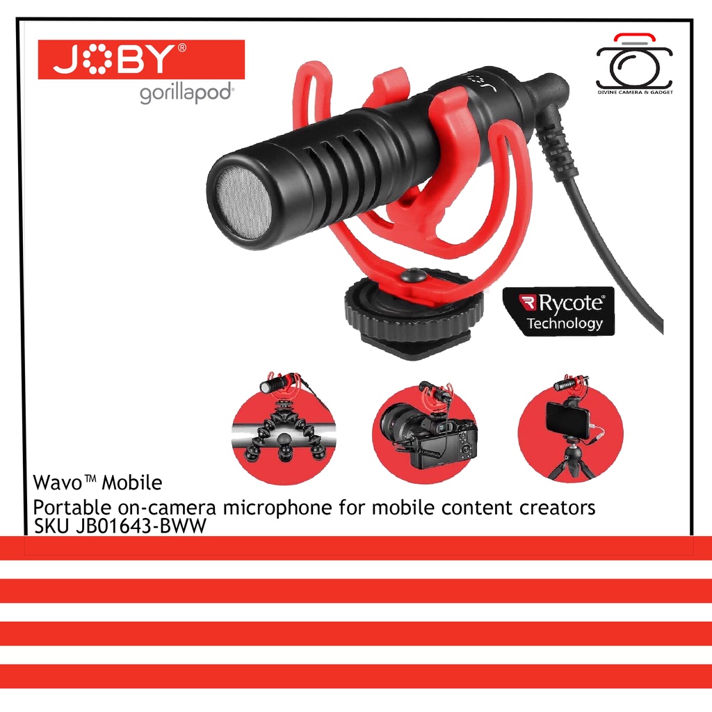 JOBY Wavo™ Mobile Portable on-camera microphone for mobile content creators