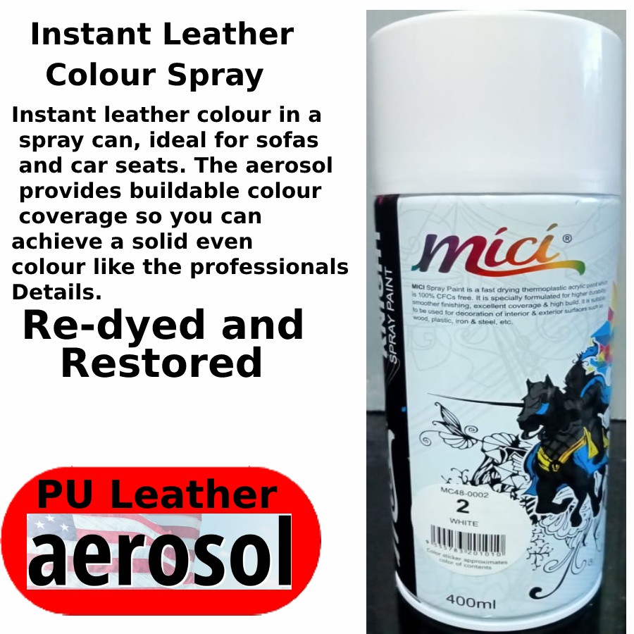 Instant Leather Colour Paint/ Leather Recolour and Restore Aerosol