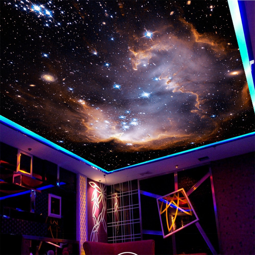 Mural Wallpaper Sticker Fantasy Universe Galaxy Ceiling Ceiling