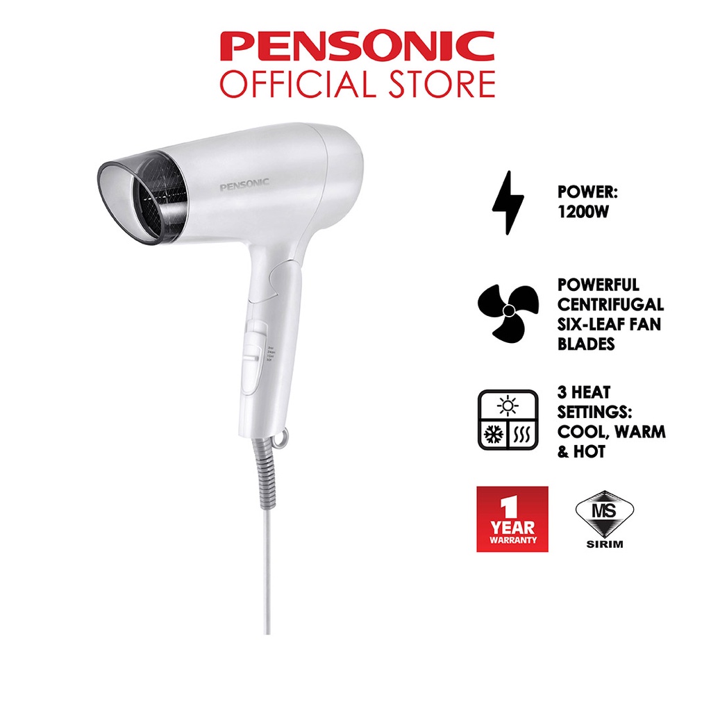 Pensonic Foldable Hair Dryer Travel Size | PHD-1203F