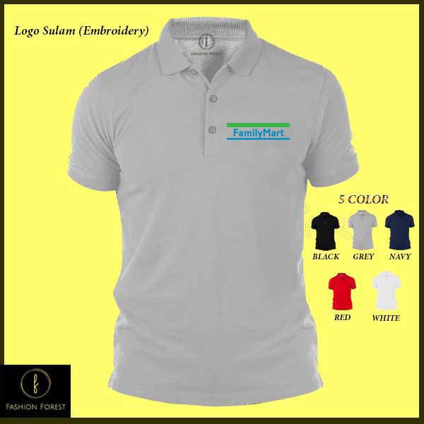 Polo Classic T Shirt Family Mart Sulam Company Corporate Embroidery
