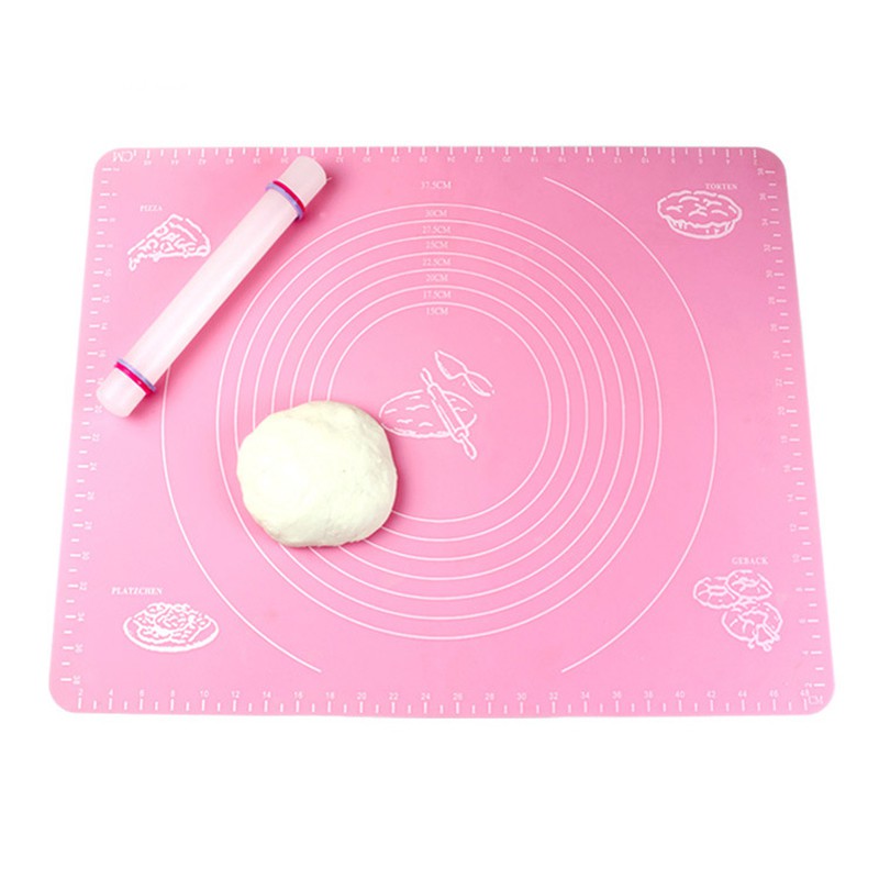 Silicone Baking Rolling Cut Mat Clay Fondant Ice Cake Dough