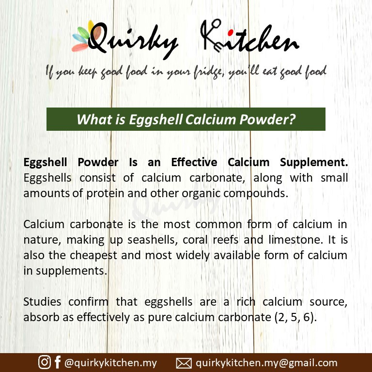 Quirky Kitchen Homemade Eggshell Calcium Powder 200g Shopee Malaysia