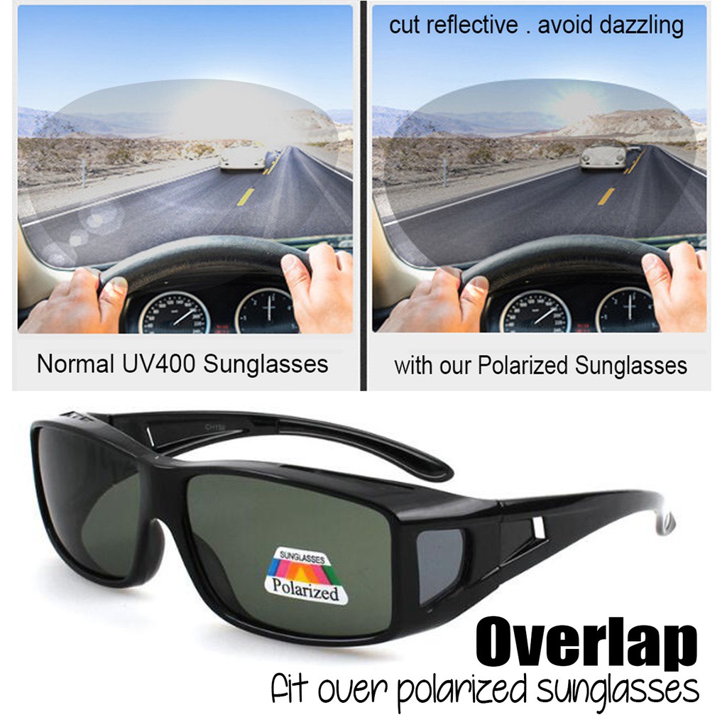 Buy Ready Stock Polarized Sunglass Fit Over Overlap Uv400 Spek Mata Hitam Fit Over Overlap Seetracker Malaysia