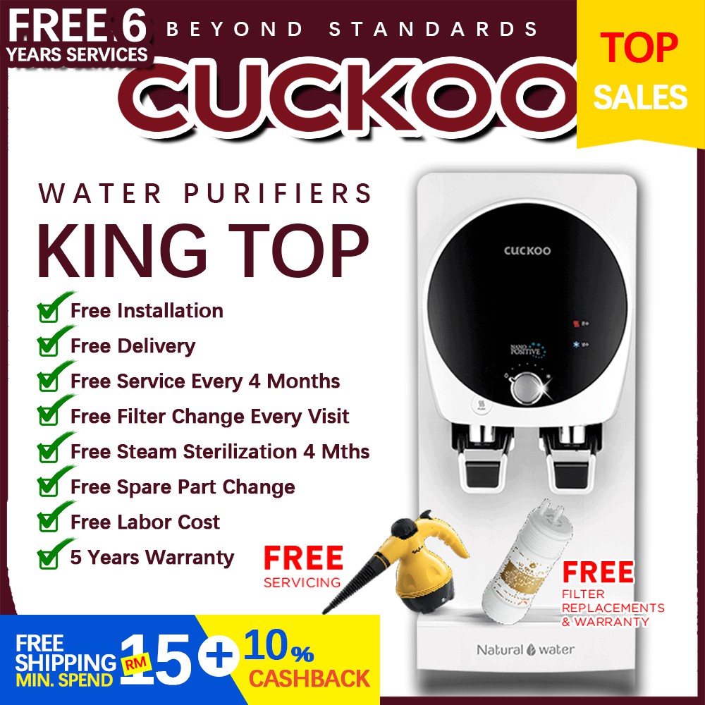 King Top Cuckoo Water Purifier King Top Free 5 Years Services Freewater Filter Replacement Cartridge Fusion Shopee Malaysia