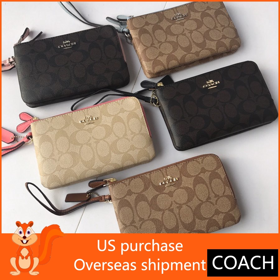 coach wallet double zipper