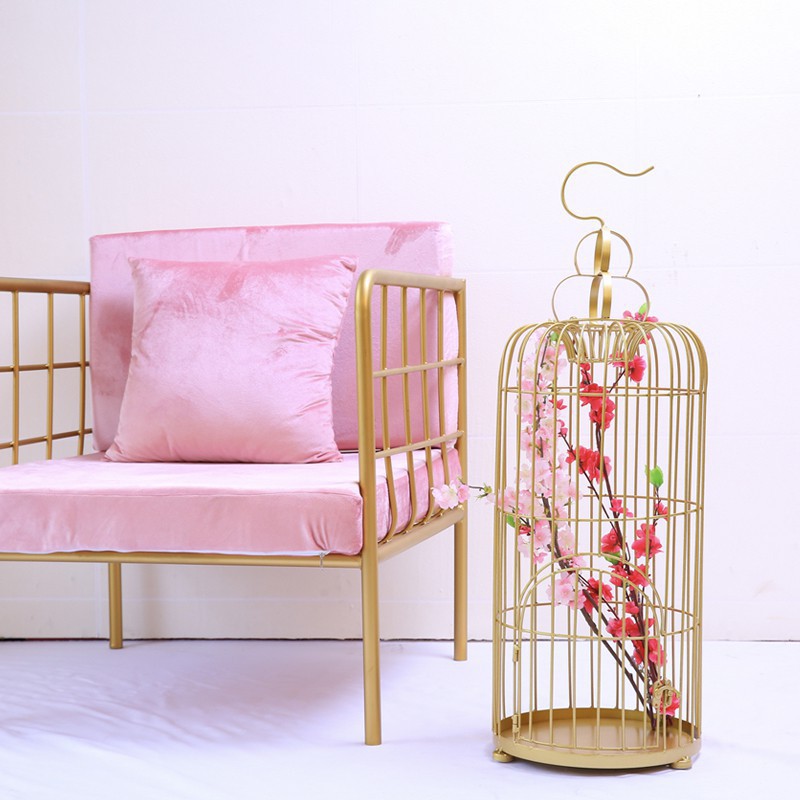 Wrought Iron Bird Cage Decoration Bird Cage Decoration Gold Bird