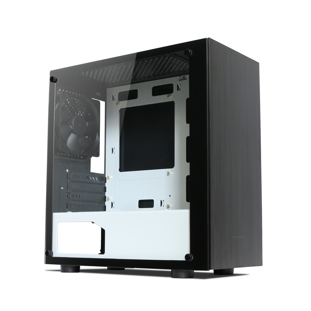 Tecware NEXUS M TG (BLACK & WHITE) Tempered Glass Gaming Case Shopee