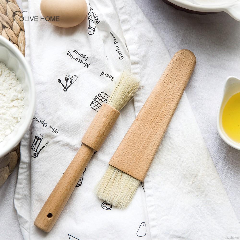 New Practical Japanese Wooden Barbecuing Brush Oil Basting Baking Brush
