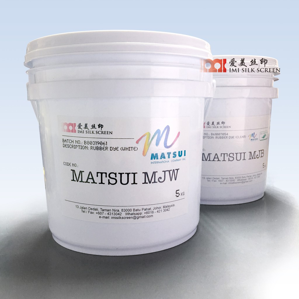 Bundle Package Matsui Silk Screen Printing Rubber Dye 5kg Fixer 05kg