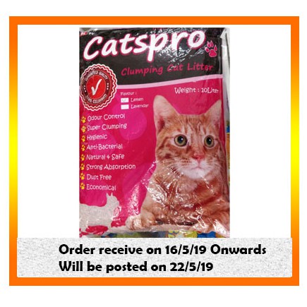 Catspro Clumping Cat Litter / Pasir Kuching Lemon 10L