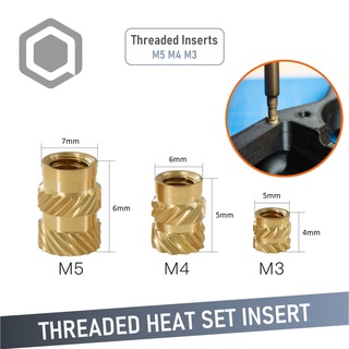 3D Prints Copper Heat Set Inserts / Threaded Inserts - M3 M4 M5