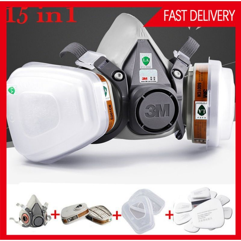 15 in 1 | 3M BRAND 6200 respirator | face mask part | topeng muka racun ...