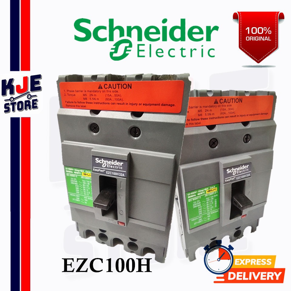 SCHNEIDER MCCB Easypact EZC100H (16A/25A/32A/40A/63A/80A) [Ready Stock ...